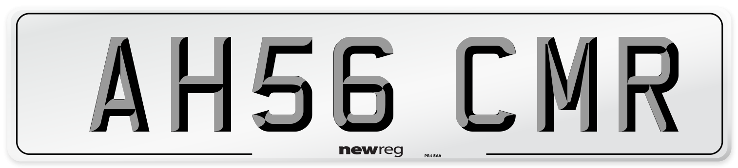 AH56 CMR Number Plate from New Reg